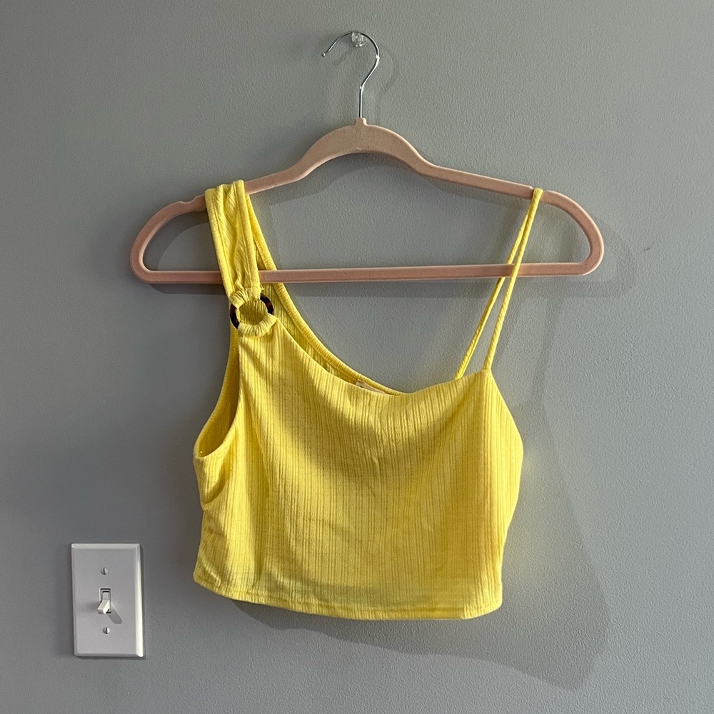 Yellow crop top